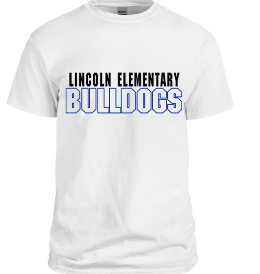 T-Shirt - Lincoln Elementary Bulldogs - White