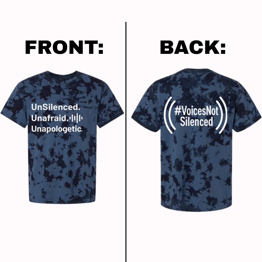 Tye-Dye T-Shirt - UnSilenced. Unafraid. Unapologetic - Blue
