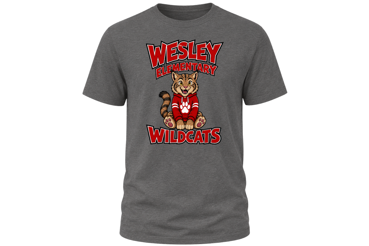 T-Shirt - Wesley Wildcats Pride - Dark Grey