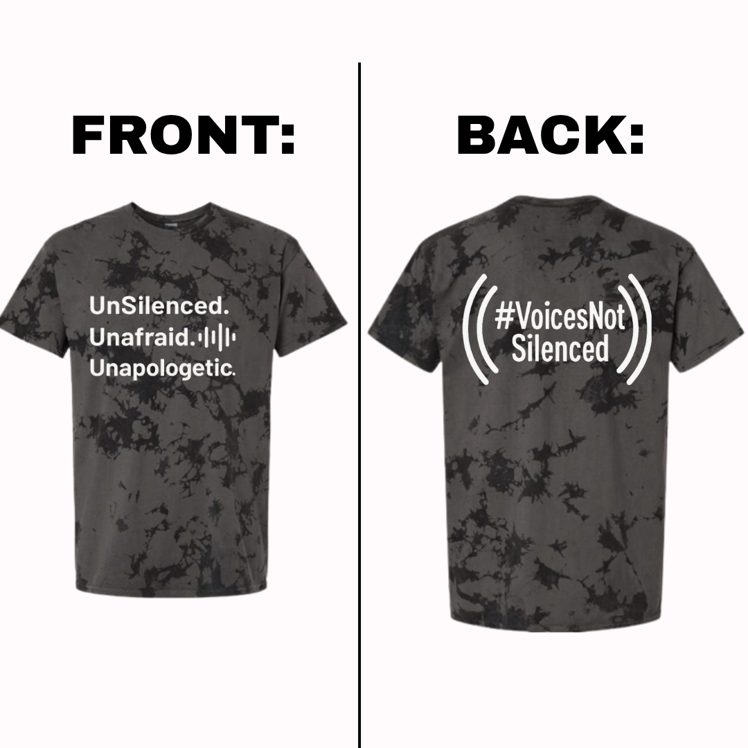 Tye-Dye T-Shirt - UnSilenced. Unafraid. Unapologetic - Black