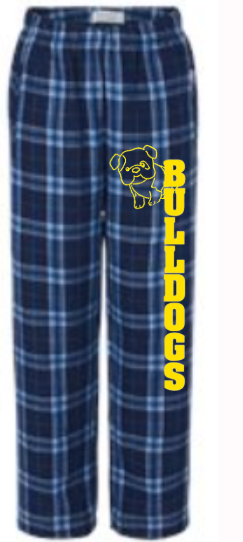 Sweatpants - Bulldogs - Blue and White Plaid
