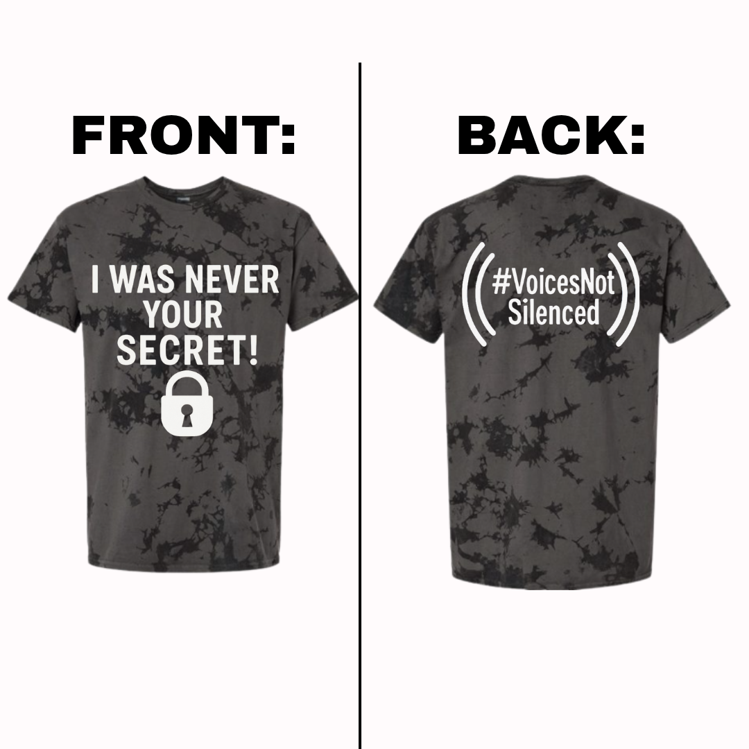 Tye-Dye T-Shirt - I Was Never Your Secret - Black