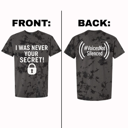 Tye-Dye T-Shirt - I Was Never Your Secret - Black