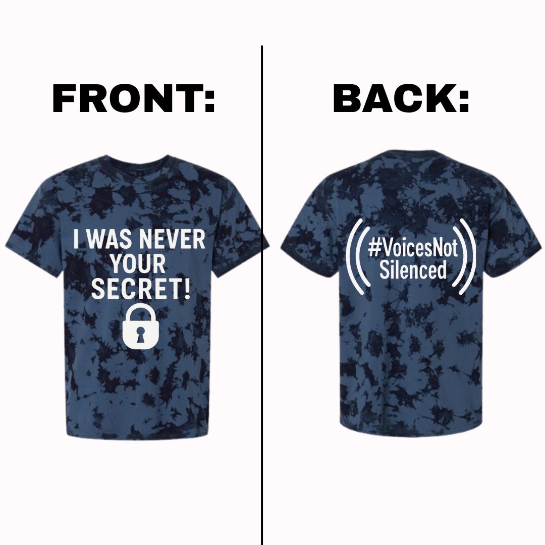Tye-Dye T-Shirt - I Was Never Your Secret - Blue