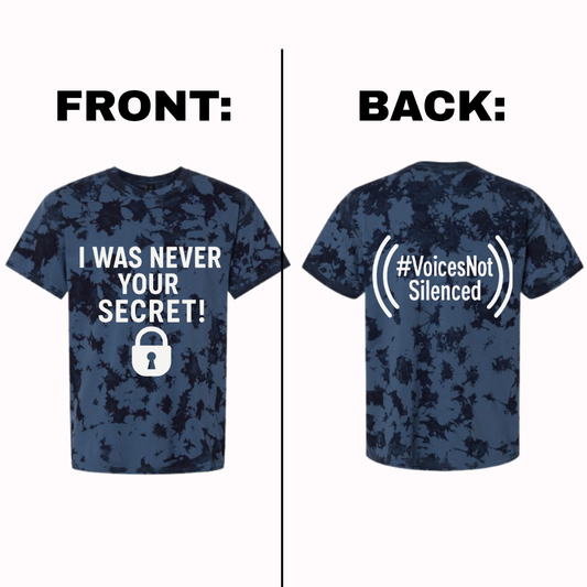 Tye-Dye T-Shirt - I Was Never Your Secret - Blue