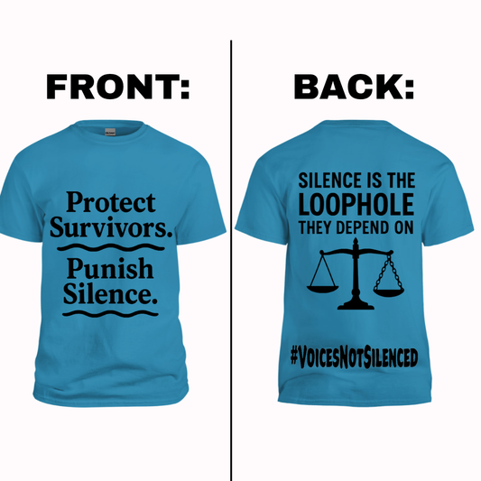 T-Shirt - Silence Is the Loophole - Saphire Blue