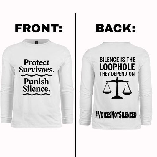 Long Sleeve - Silence Is the Loophole - White