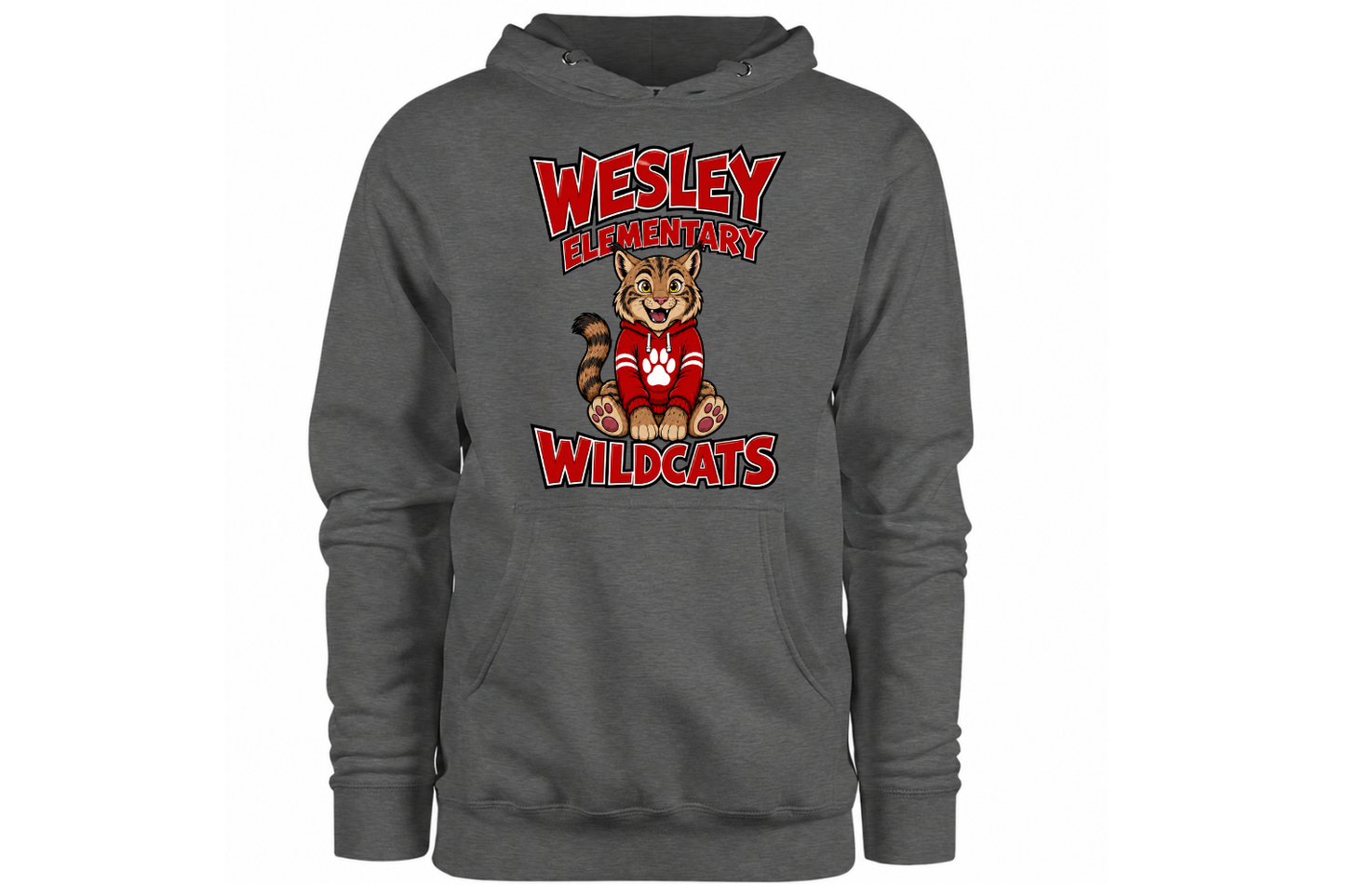 Hoodie - Wesley Wildcats Pride - Dark Grey