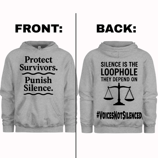Hoodie - Silence Is the Loophole - Grey