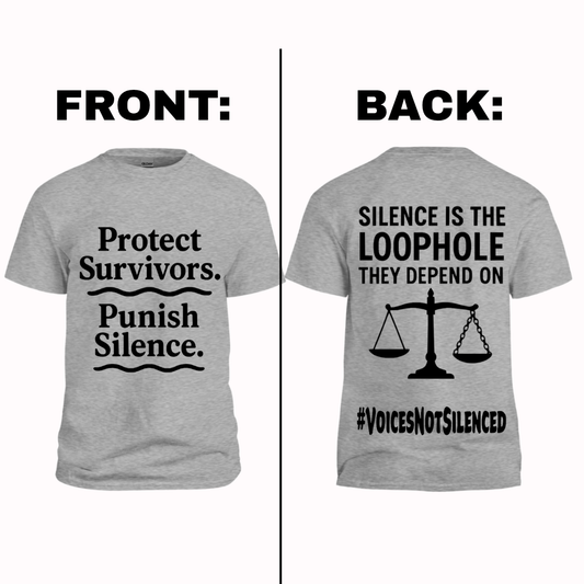 T-Shirt - Silence Is the Loophole - Grey