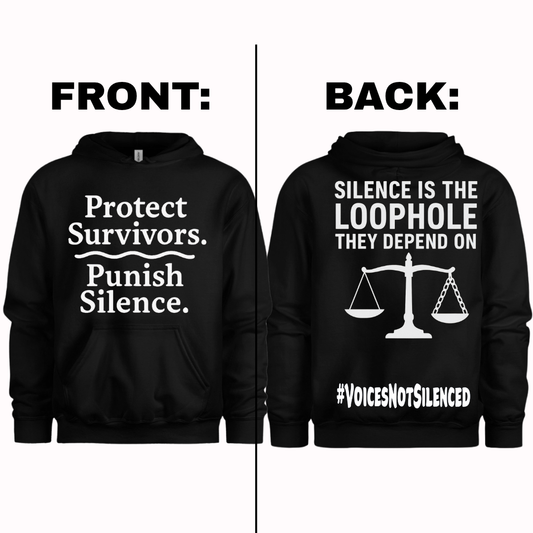 Hoodie - Silence Is the Loophole - Black