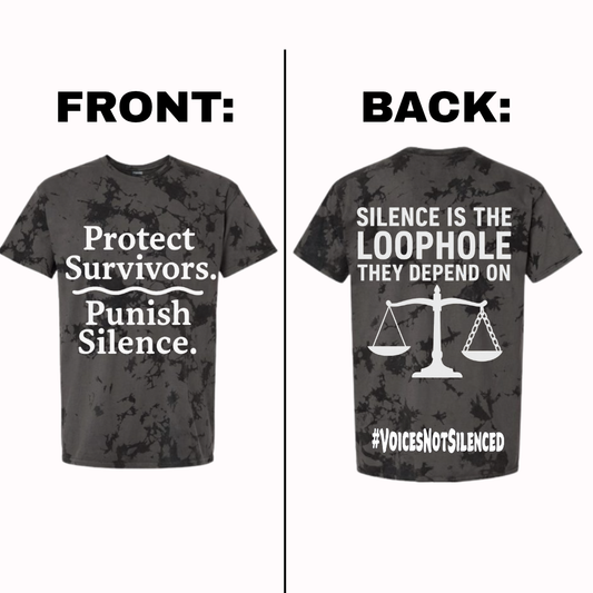 Tye-Dye T-Shirt - Silence Is the Loophole - Black