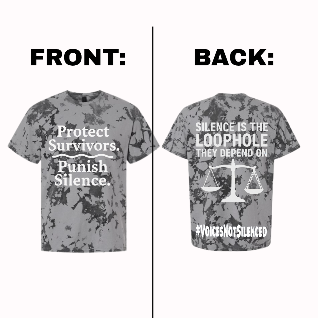 Tye-Dye T-Shirt - Silence Is the Loophole - Grey