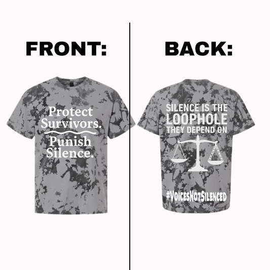 Tye-Dye T-Shirt - Silence Is the Loophole - Grey