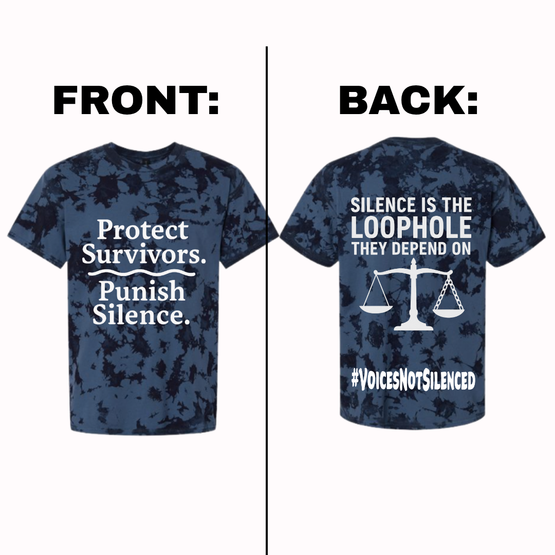 Tye-Dye T-Shirt - Silence Is the Loophole - Blue