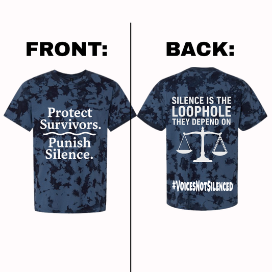 Tye-Dye T-Shirt - Silence Is the Loophole - Blue