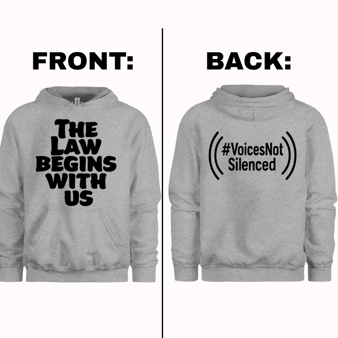 Hoodie - The Law Begins With Us - Grey