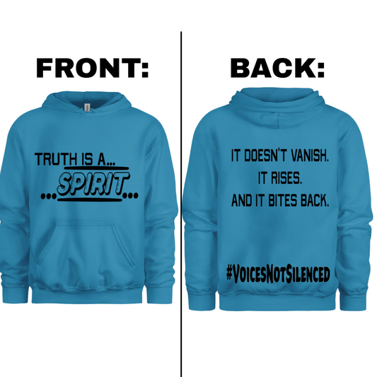 Hoodie - Truth Is a Spirit - Saphire Blue