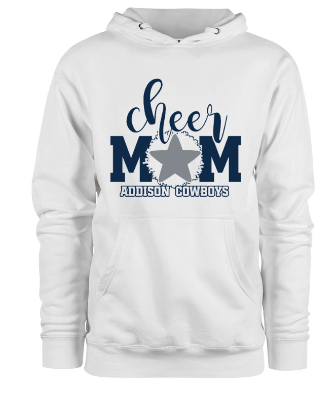 Hoodie - Proud Cheer Mom - White