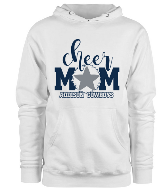 Hoodie - Proud Cheer Mom - White