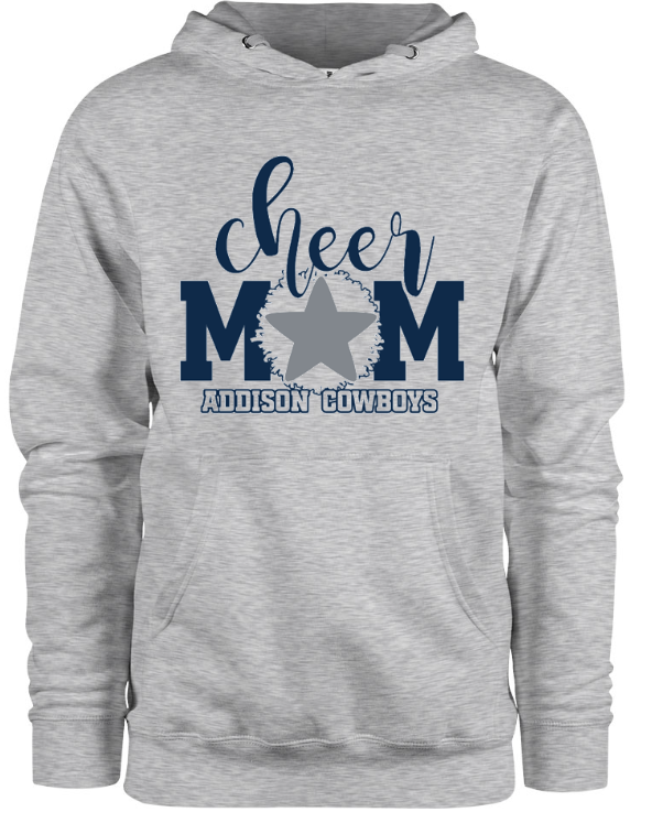 Hoodie - Proud Cheer Mom - Grey