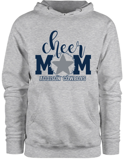 Hoodie - Proud Cheer Mom - Grey