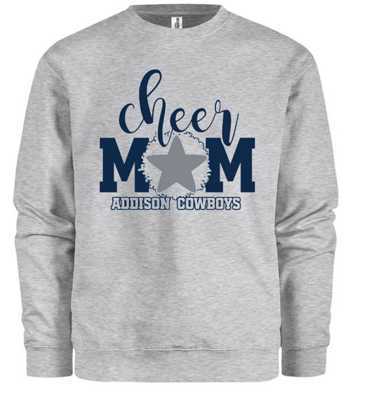 Sweatshirt - Proud Cheer Mom - Grey