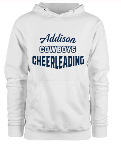 Hoodie - Addison Cowboys Spirit - White