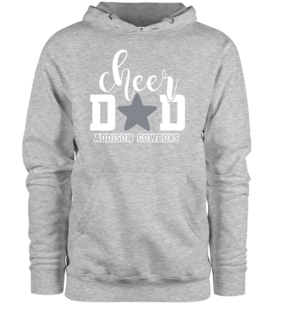 Hoodie - Proud Cheer Dad - Grey