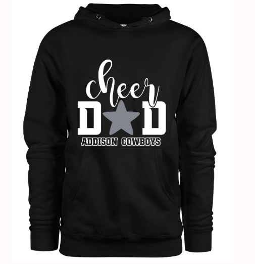 Hoodie - Proud Cheer Dad - Black
