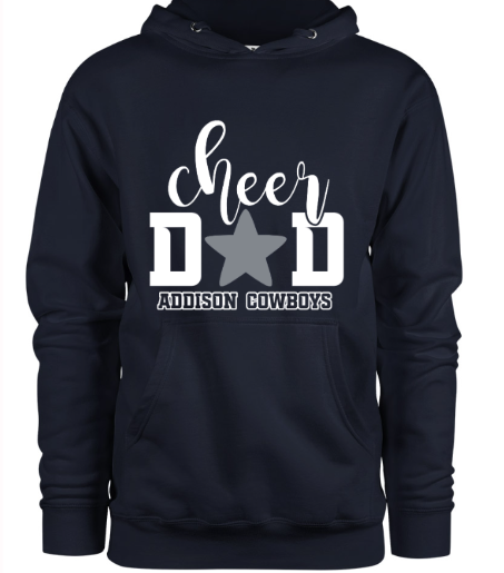 Hoodie - Proud Cheer Dad - Navy