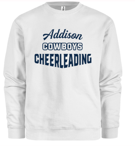 Sweatshirt - Addison Cowboys Spirit - White