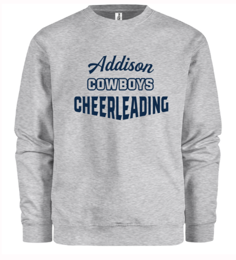 Sweatshirt - Addison Cowboys Spirit - Grey