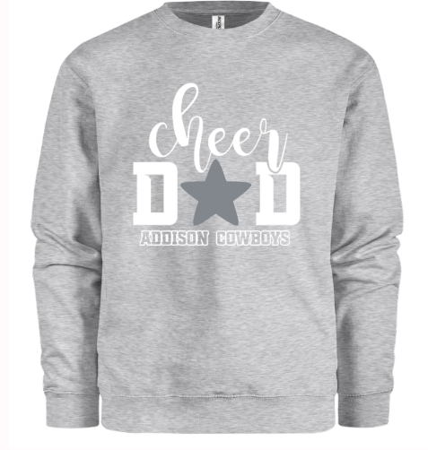 Sweatshirt - Proud Cheer Dad - Grey