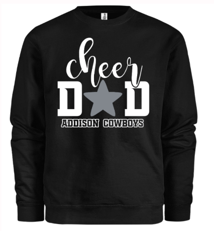 Sweatshirt - Proud Cheer Dad - Black