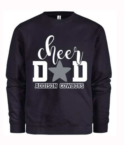 Sweatshirt - Proud Cheer Dad - Navy