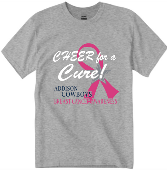 T-Shirt - Cheer For-A Cure - Grey