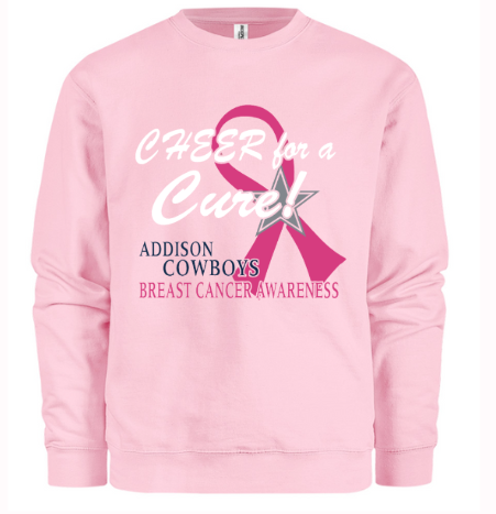 Sweatshirt - Cheer For-A Cure - Pink