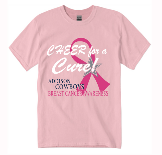 T-Shirt - Cheer For-A Cure - Pink