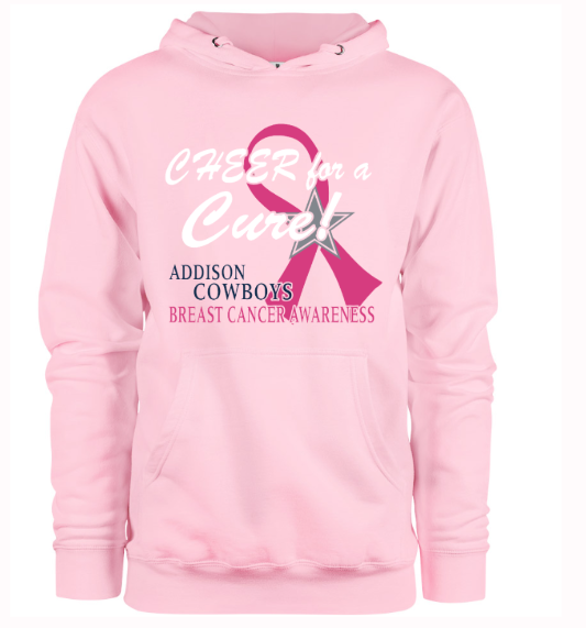 Hoodie - Cheer For-A Cure - Pink