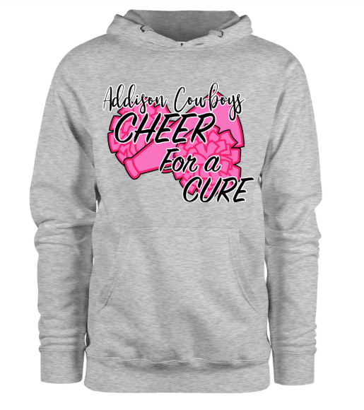 Hoodie - Go Pink! - Grey