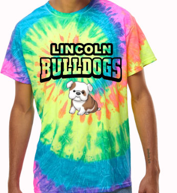 T-Shirt - Lincoln Bulldogs - Rainbow Tye-Dye