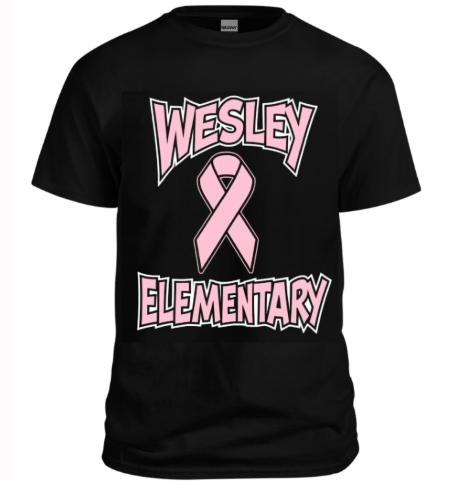 T-Shirt - Wesley Elementary Go Pink! - Black