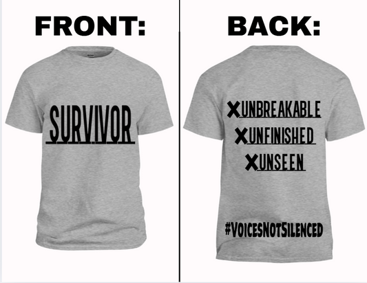 T-Shirt - Survivor – X. X. X - Grey