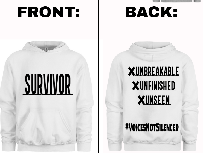 Hoodie - Survivor – X. X. X - White