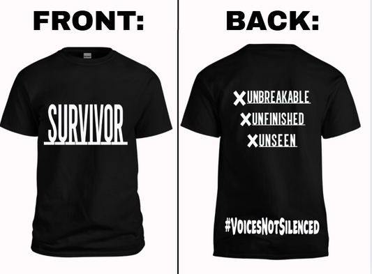 T-Shirt - Survivor – X. X. X - Black