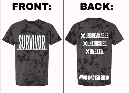 Tye-Dye T-Shirt - Survivor – X. X. X - Black