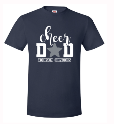 T-Shirt - Proud Cheer Dad - Navy