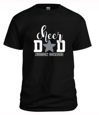 T-Shirt - Proud Cheer Dad - Black