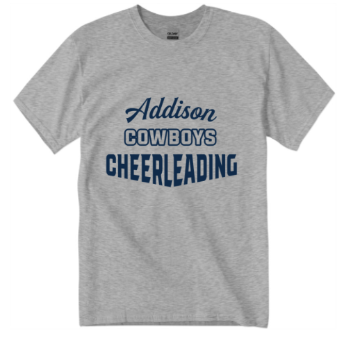 T-Shirt - Addison Cowboys Spirit - Grey